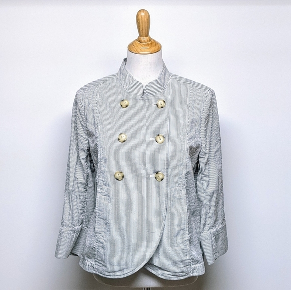Dockers Jackets & Blazers - Women's Petite Dockers Coat  Pin Stripe Sz L
